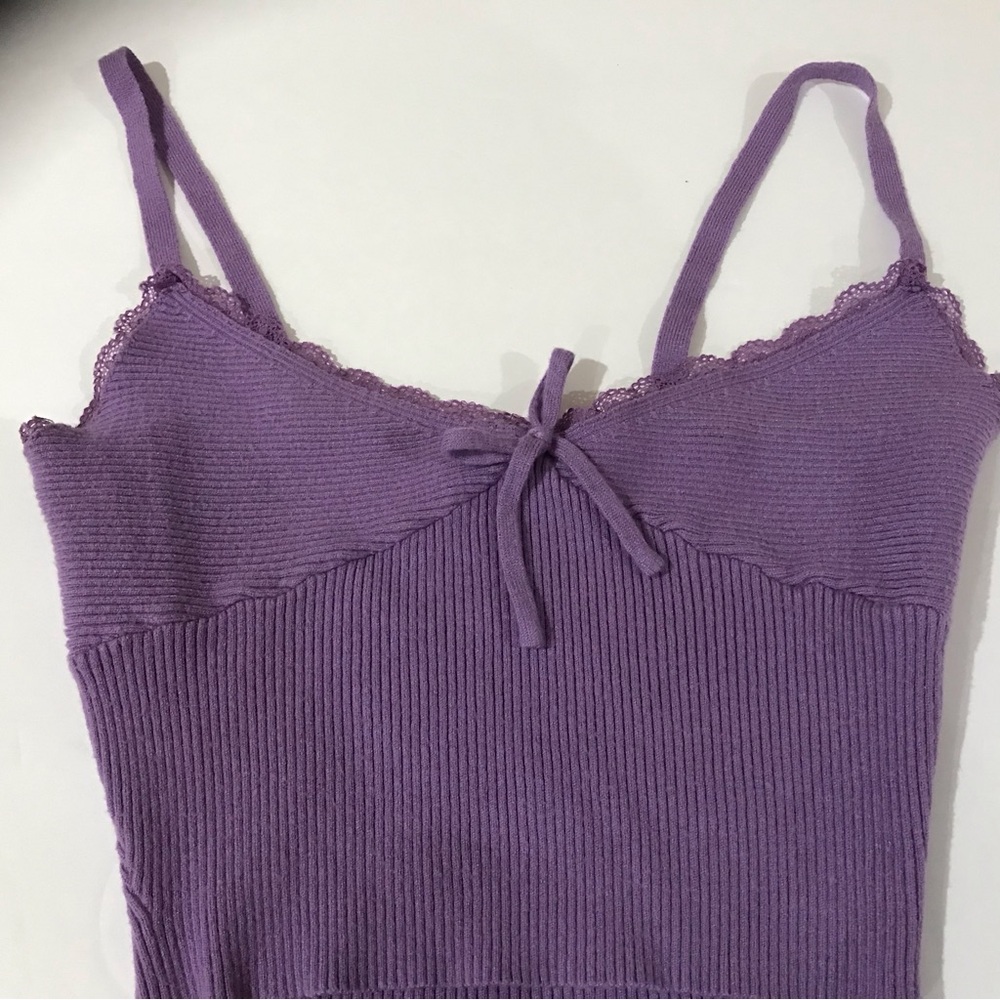 Full Tilt Purple Crop Top with some lace